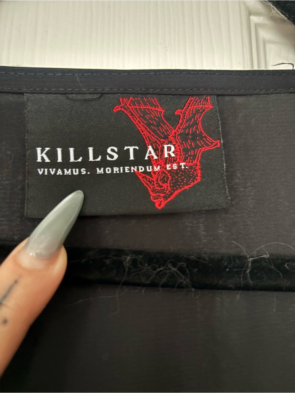 Killstar Black Lace-Trim Scarf Button Up Dress - Picture 4 of 5